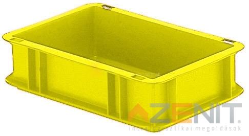Műanyag szállítóláda 300×200×75 mm sárga színben